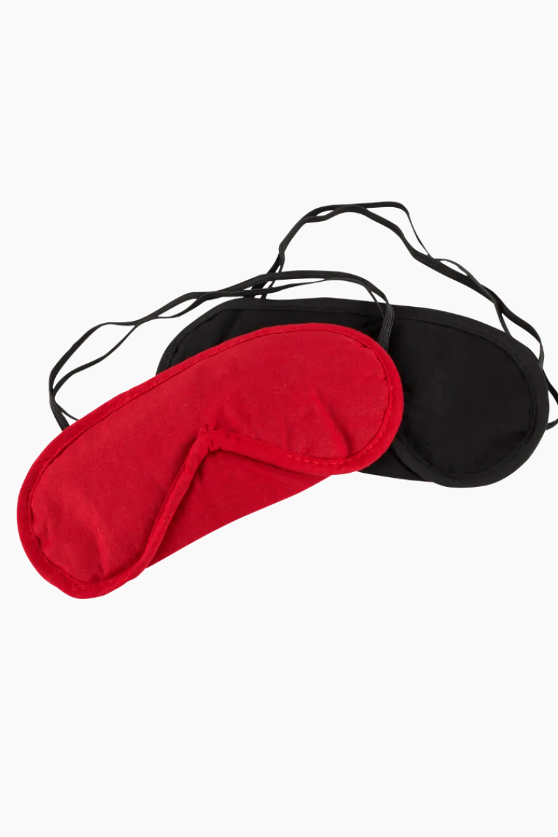 Cottelli Collection Soft Bdsm * Augenmasken-Set schwarz + rot