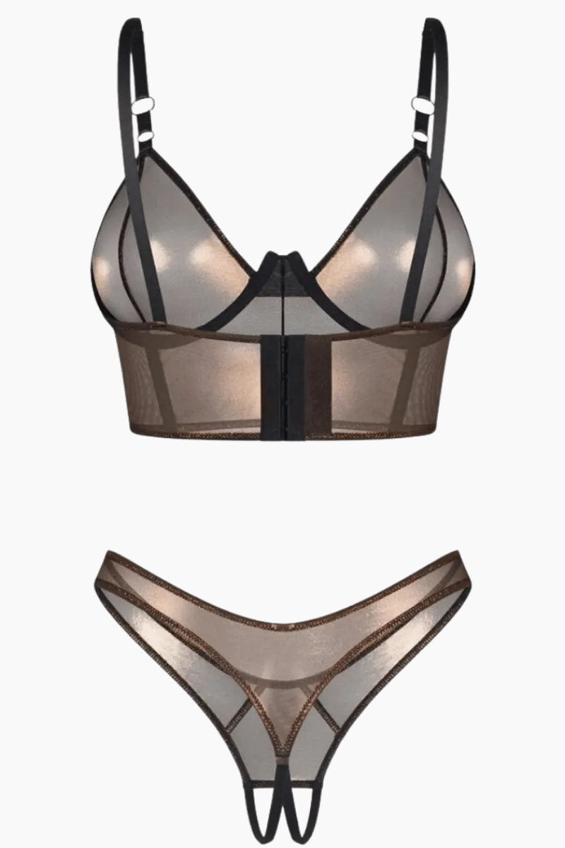 Obsessive Reizwäsche Sets * Bronze-BH Set ouvert