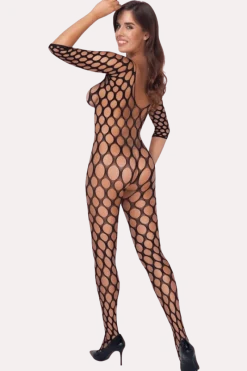 Fantasy by Cottelli Bodystockings & Netz * Catsuit ouvert Lochdesign