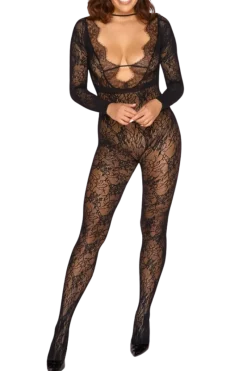 Cottelli Collection Bodystockings & Netz * Catsuit Spitzenoptik ouvert