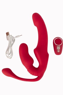 Strapless Strap-On Analtoys|Dildos & Strap-Ons * gurtloser triple Strap-on Vibrator - 23cm | Ø 3,8 cm
