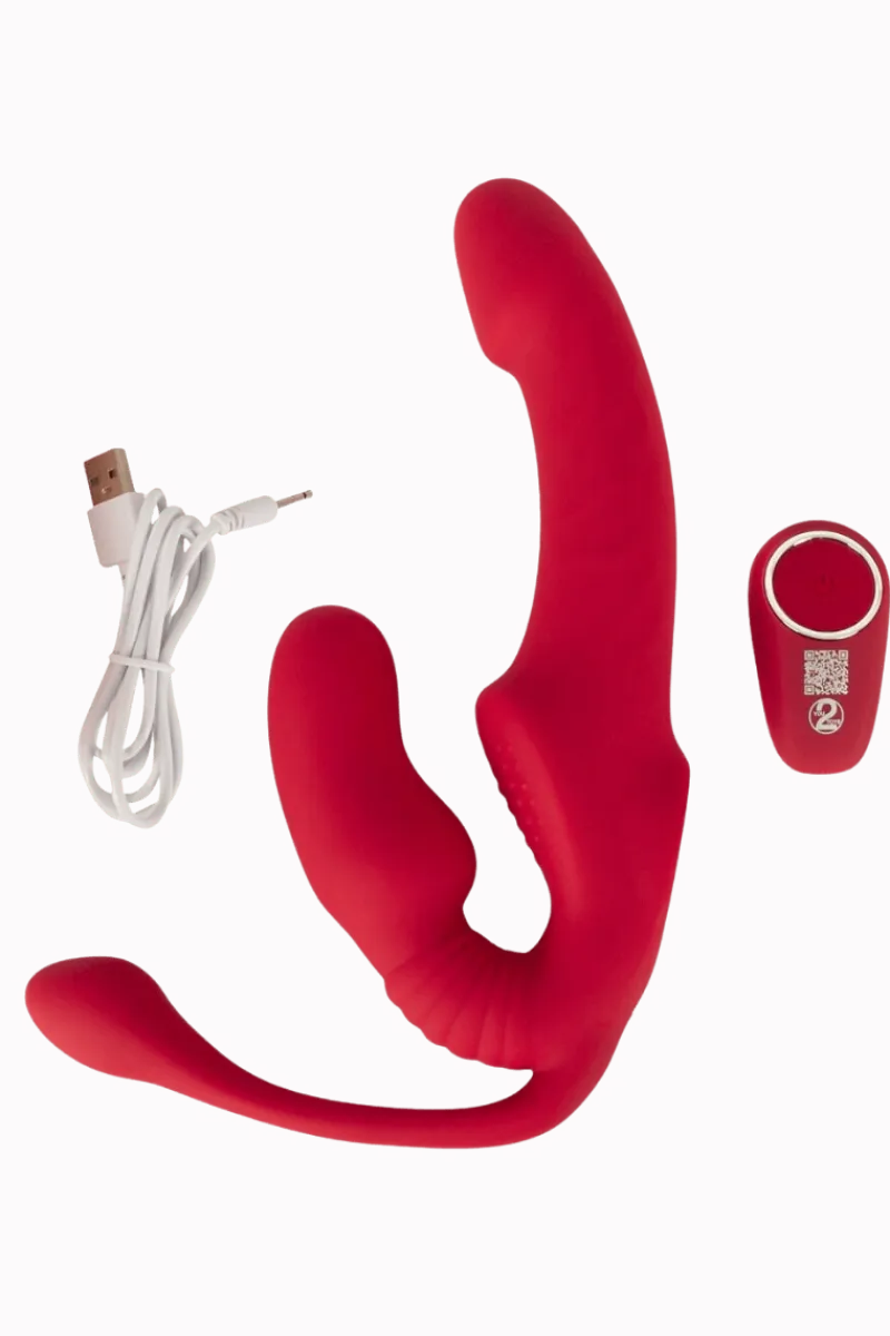 Strapless Strap-On Analtoys|Dildos & Strap-Ons * gurtloser triple Strap-on Vibrator - 23cm | Ø 3,8 cm
