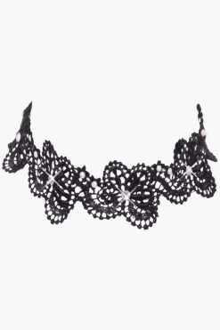 Cottelli Collection Körperschmuck * Halsband mit Perlen und Glitzersteinen