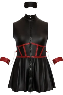 Cottelli Collection Plus Size Sexy Kleider * Kleid mit Fesseln und Augenbinde Plus Size