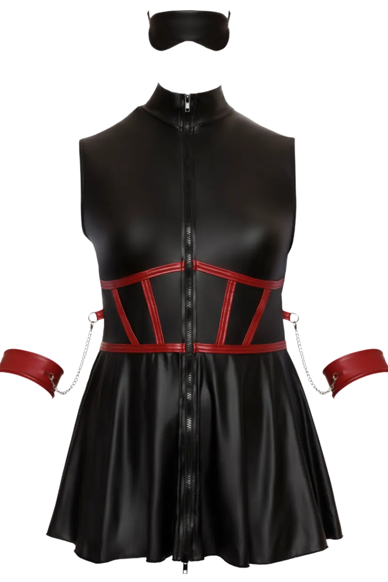 Cottelli Collection Plus Size Sexy Kleider * Kleid mit Fesseln und Augenbinde Plus Size