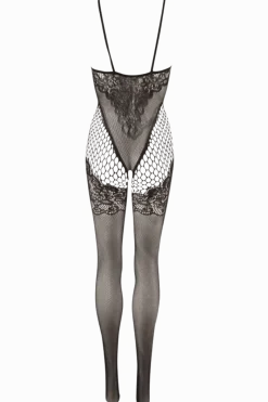 Fantasy by Cottelli Bodystockings & Netz * Muster Catsuit ouvert