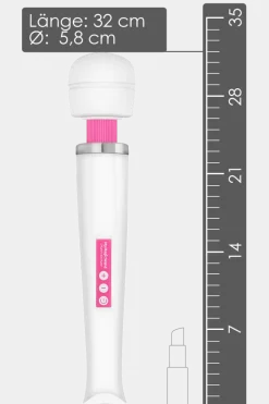 MyMagicWand Massagestab * My Magic Wand Massagestab - 32cm - Kabelgebunden - weiß pink