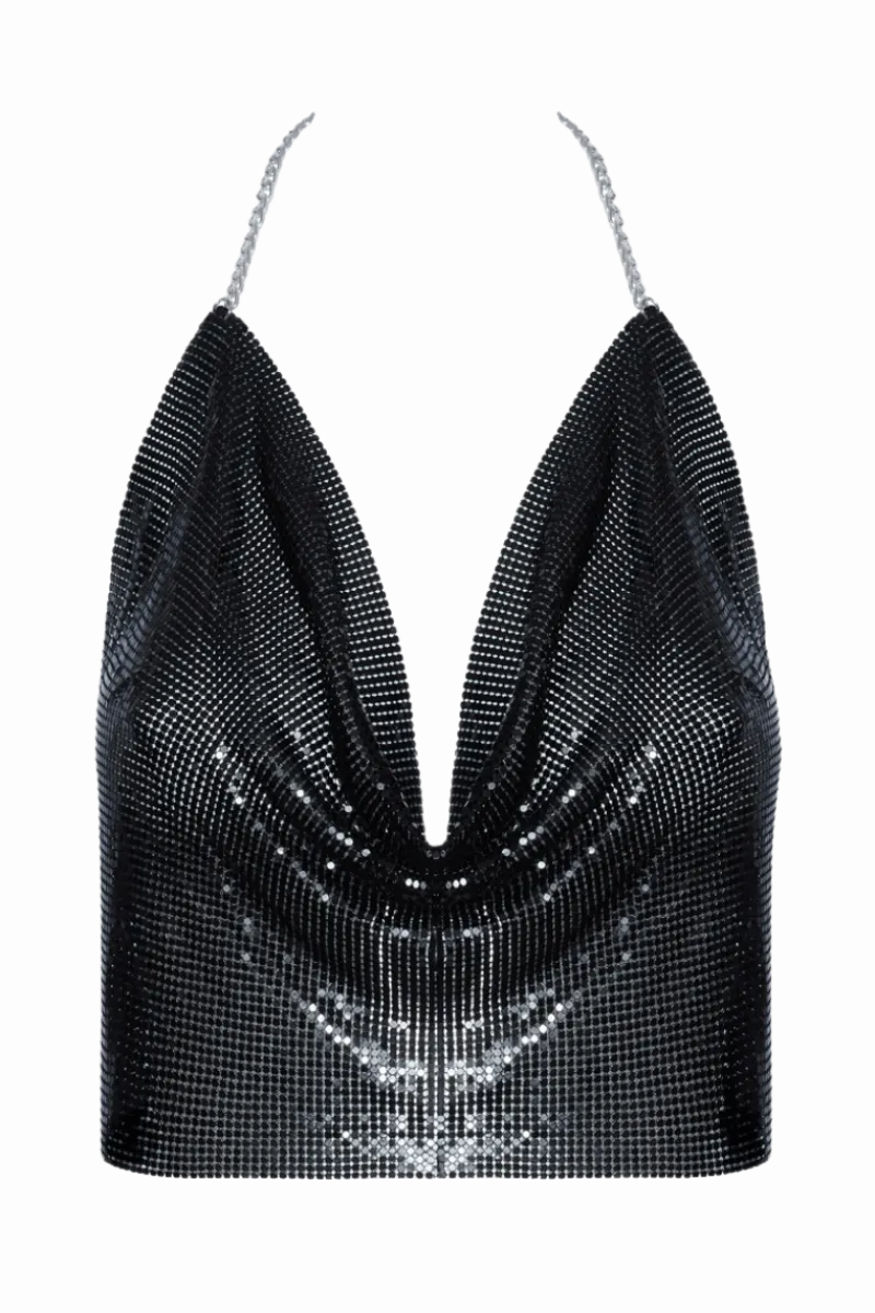 Cottelli Collection Körperschmuck * Neckholder Top schwarz
