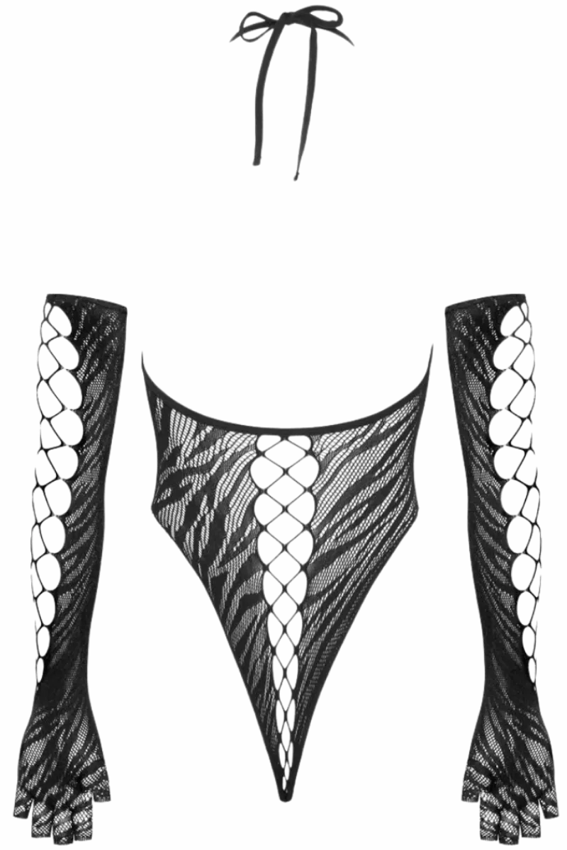 Fantasy by Cottelli Bodys|Bodystockings & Netz * Netzbody Set Stulpen