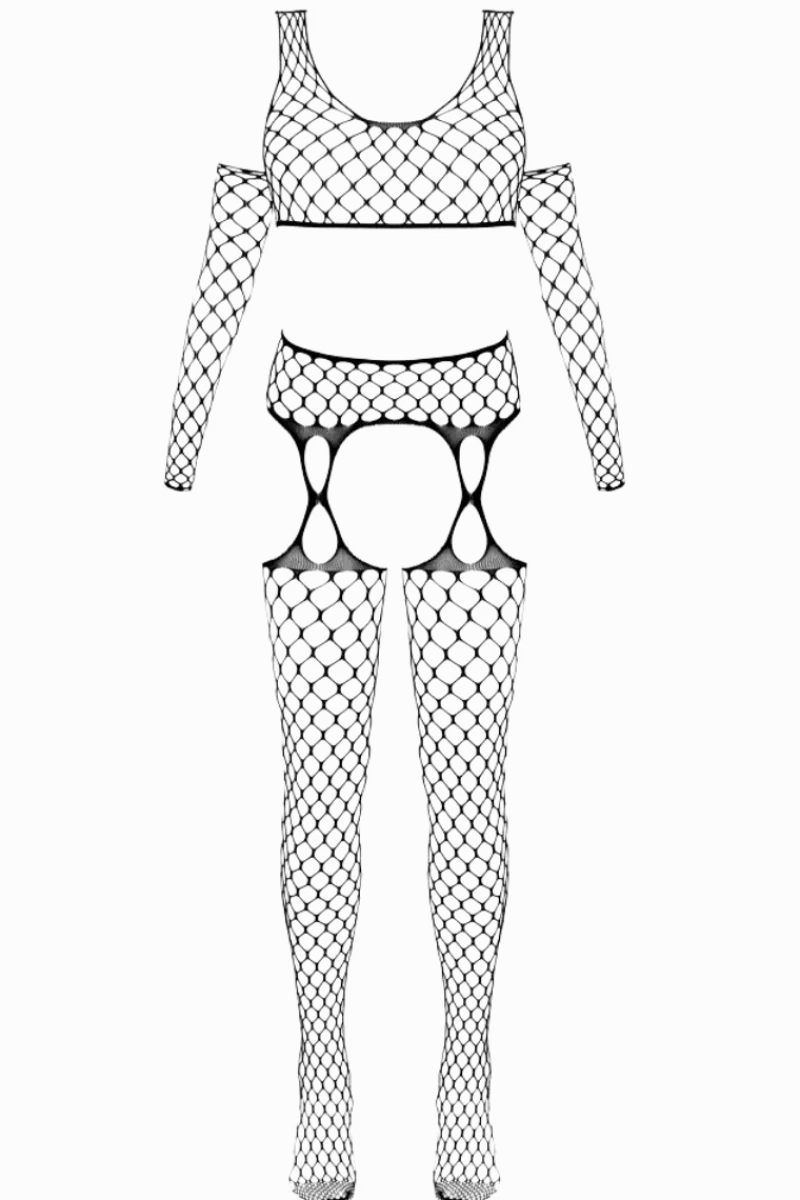Fantasy by Cottelli Bodystockings & Netz * Netz-Set 3tlg. schwarz