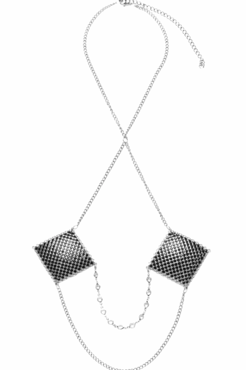 Cottelli Collection Nipple Pasties * Nipple-Pasties silber Neckholder