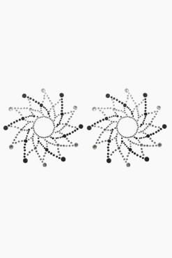 Liebeslust Nipple Pasties * Nipple Sticker schwarz silber