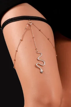 Liebeslust Körperschmuck|Harness * Oberschenkelschmuck gold - Schlange