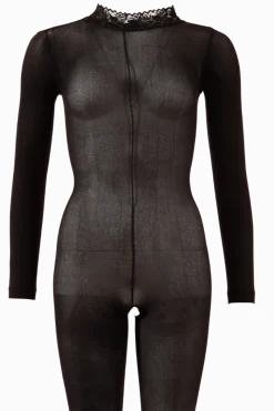 Fantasy by Cottelli Bodystockings & Netz * Ouvert Catsuit langarm black