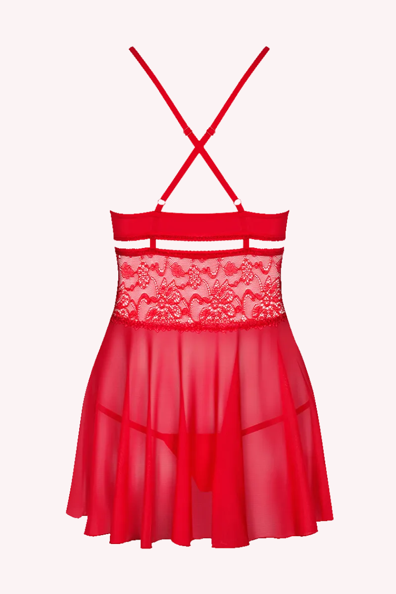 Obsessive Negligee & Babydoll * Rotes Babydoll mit Spitze