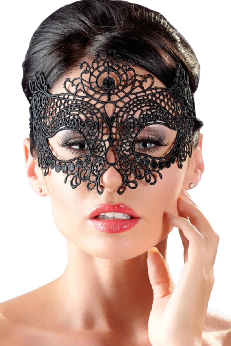 Cottelli Collection Soft Bdsm * schwarze Augenmaske gestickt
