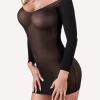 NO:XQSE Sexy Kleider * schwarzes Dessous-Kleid