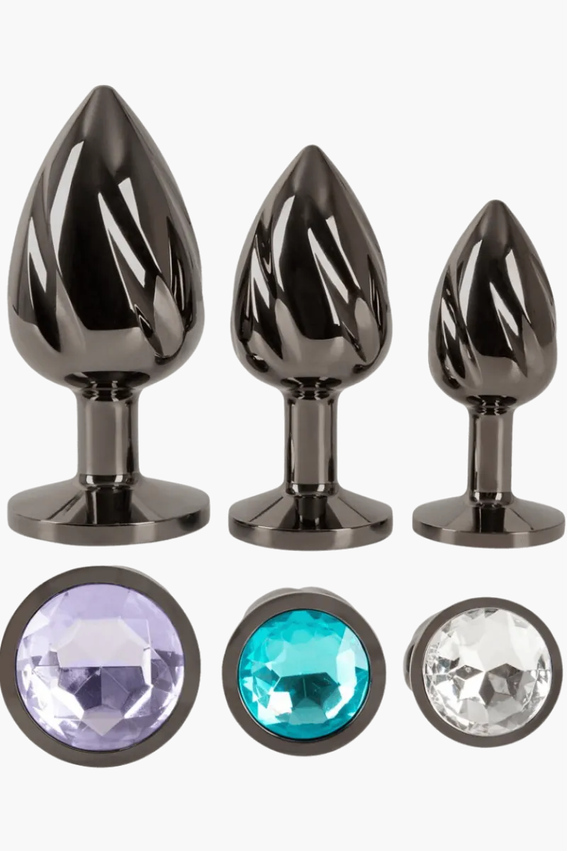 ANOS Analtoys|Analplugs & Ketten * spiralförmiges Analplug Trio Metall