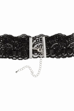 Cottelli Collection Körperschmuck * Spitzenhalsband mit Kettenverschluss