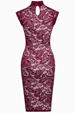 Cottelli Collection Sexy Kleider * pitzenkeid Bordeauxrot