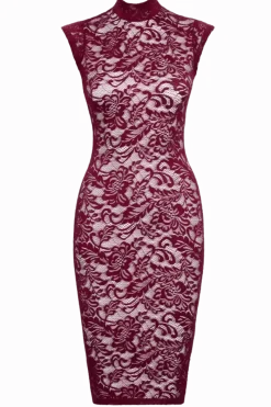 Cottelli Collection Sexy Kleider * pitzenkeid Bordeauxrot