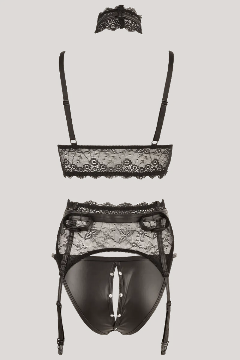Cottelli Collection Reizwäsche Sets|Kinky * 3tg. Deou et it Wetook und Nieten