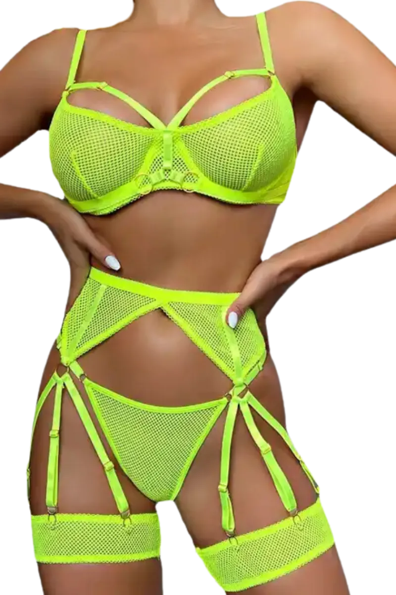 Liebeslust Reizwäsche Sets|Neon Dessous * 4tg. Deou et neon