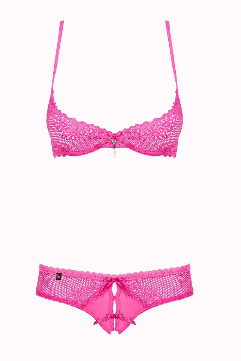 Obsessive Reizwäsche Sets * 2tlg. Dessous Set pink ouvert