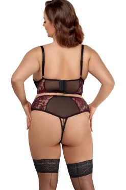 Cottelli Collection Plus Size Reizwäsche Sets * 2tlg. Dessous Set Plus Size rot schwarz