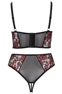 Cottelli Collection Plus Size Reizwäsche Sets * 2tlg. Dessous Set Plus Size rot schwarz