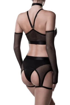 Grey Velvet Reizwäsche Sets * 5tg. Deou et chwarz