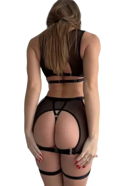Liebeslust Reizwäsche Sets * 5tg. Deou et chwarz tranparent