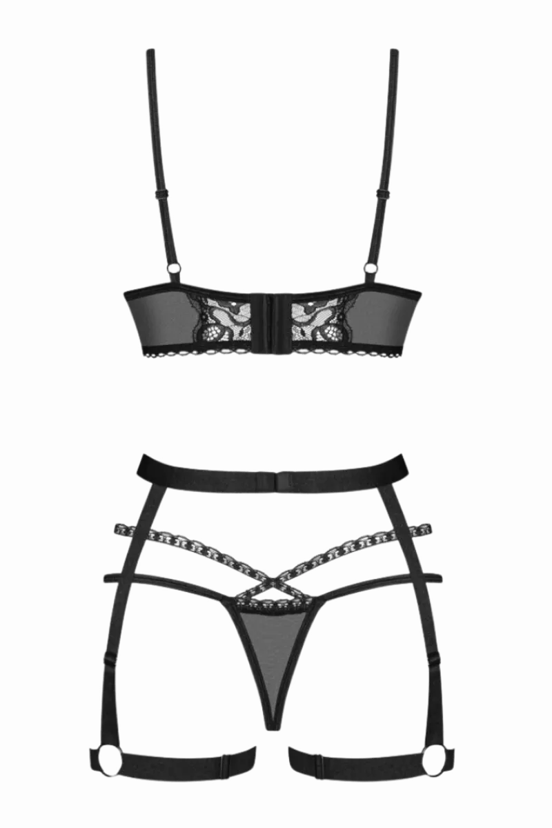 Obsessive Reizwäsche Sets * 3tlg. Dessous-Set transparent