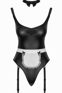 Cottelli Collection Wetlook Outfits|Bodys * 3tg. Dientädchen-et it abnehbarer chürze