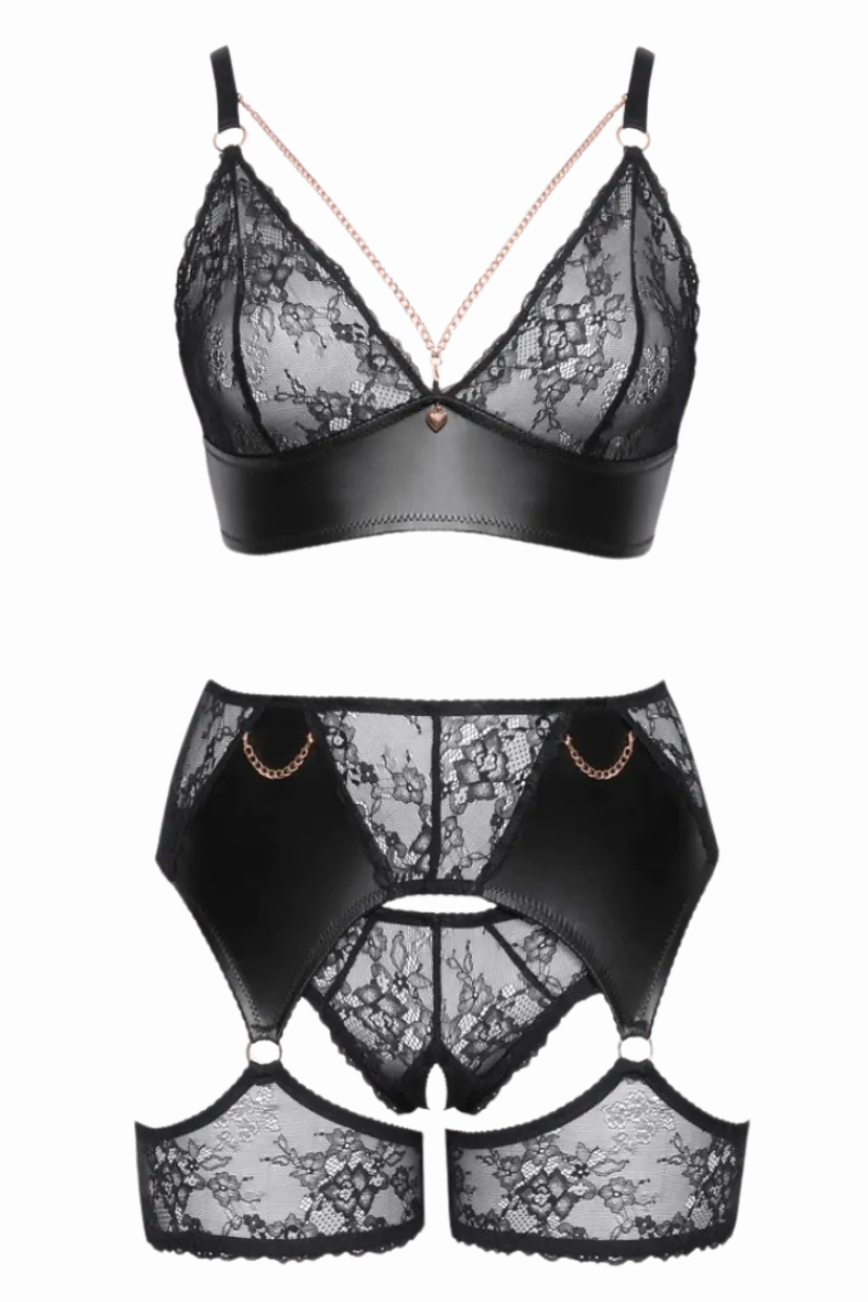 Cottelli Collection Plus Size Reizwäsche Sets * 4tlg. Lingerie Set Plus Size