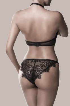 Grey Velvet Reizwäsche Sets * 2tg. Neckhoder et au pitze chwarz