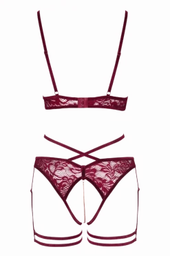 Abierta Fina Reizwäsche Sets * 2tg. Ouvert-et rot