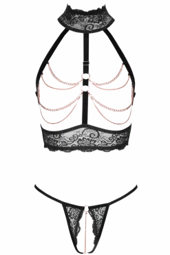 Abierta Fina Reizwäsche Sets * 2tg. Ouvert-et chwarz