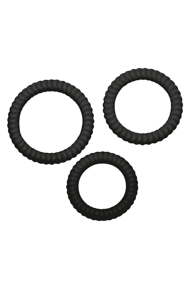 You2Toys Penisringe * 3tlg. Penisring-Set mit Rillen - Ø 2,6/3/3,5cm