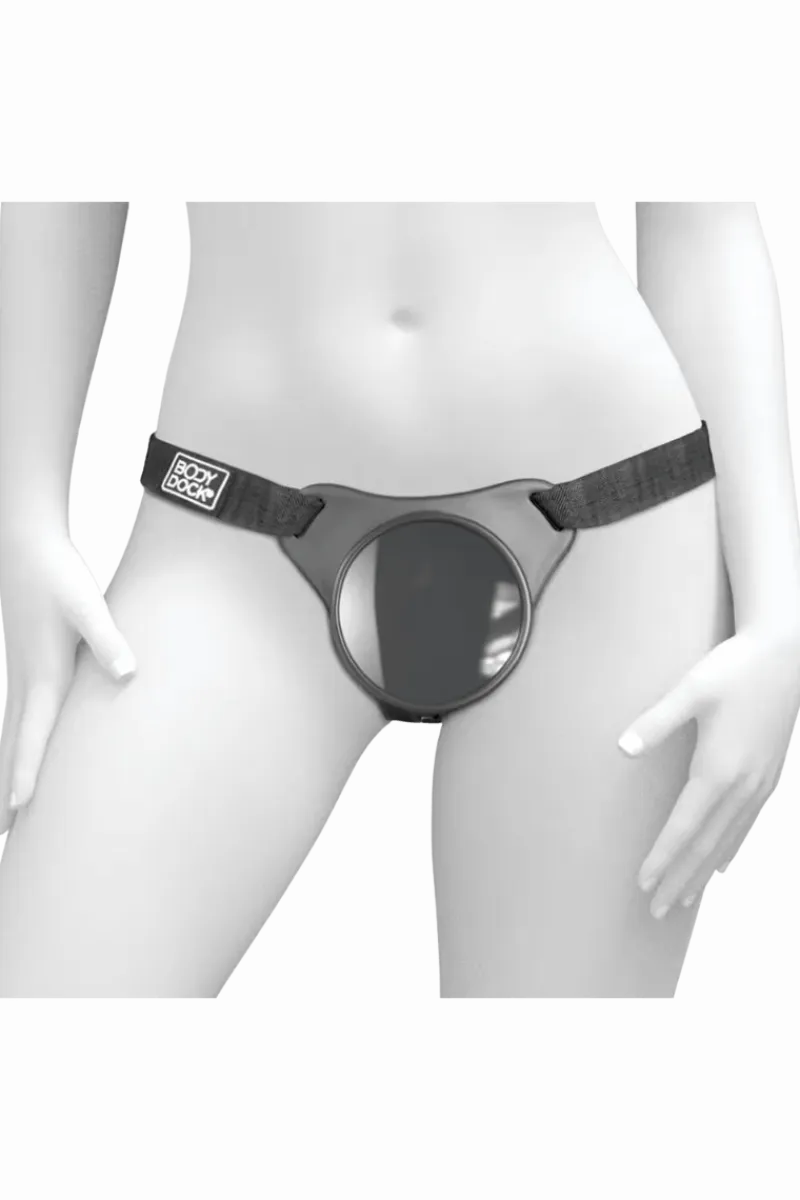 Body Dock Paartoys|Doppeldildos * Umschnall-Harness schwarz für Einsteiger