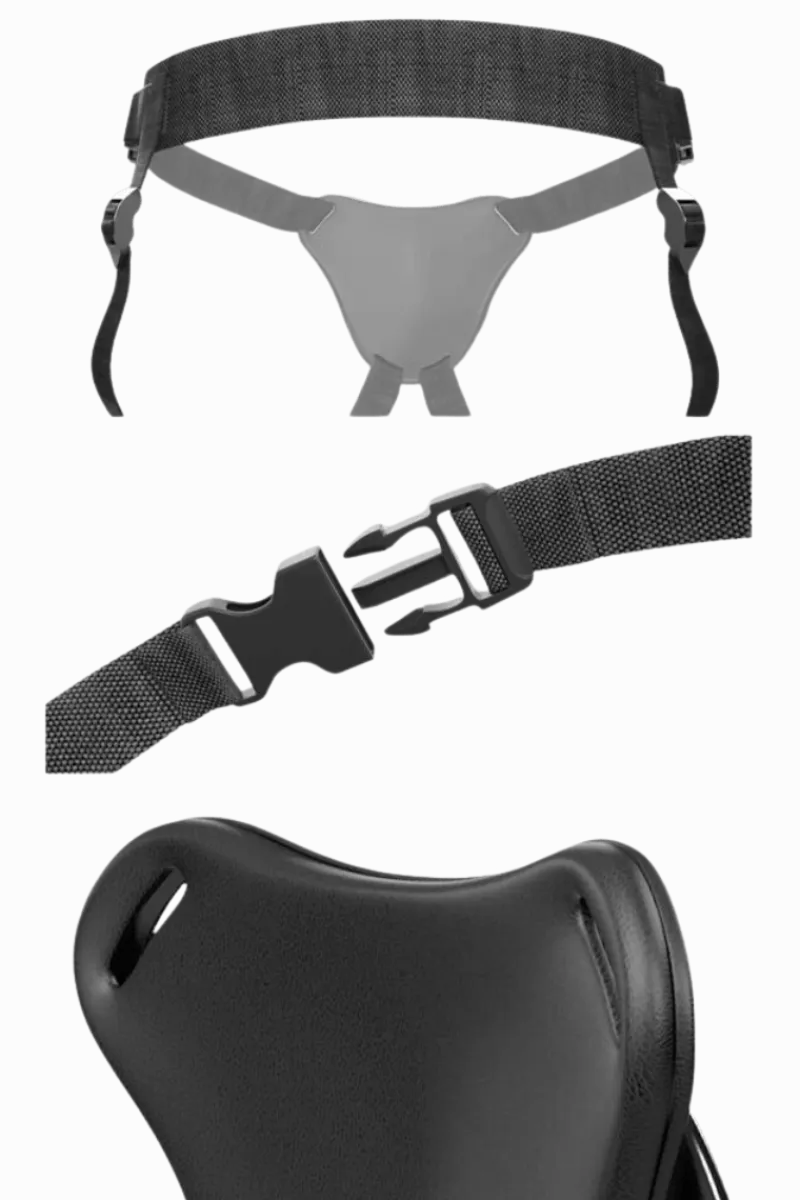 Body Dock Paartoys|Doppeldildos * Umschnall-Harness schwarz für Einsteiger