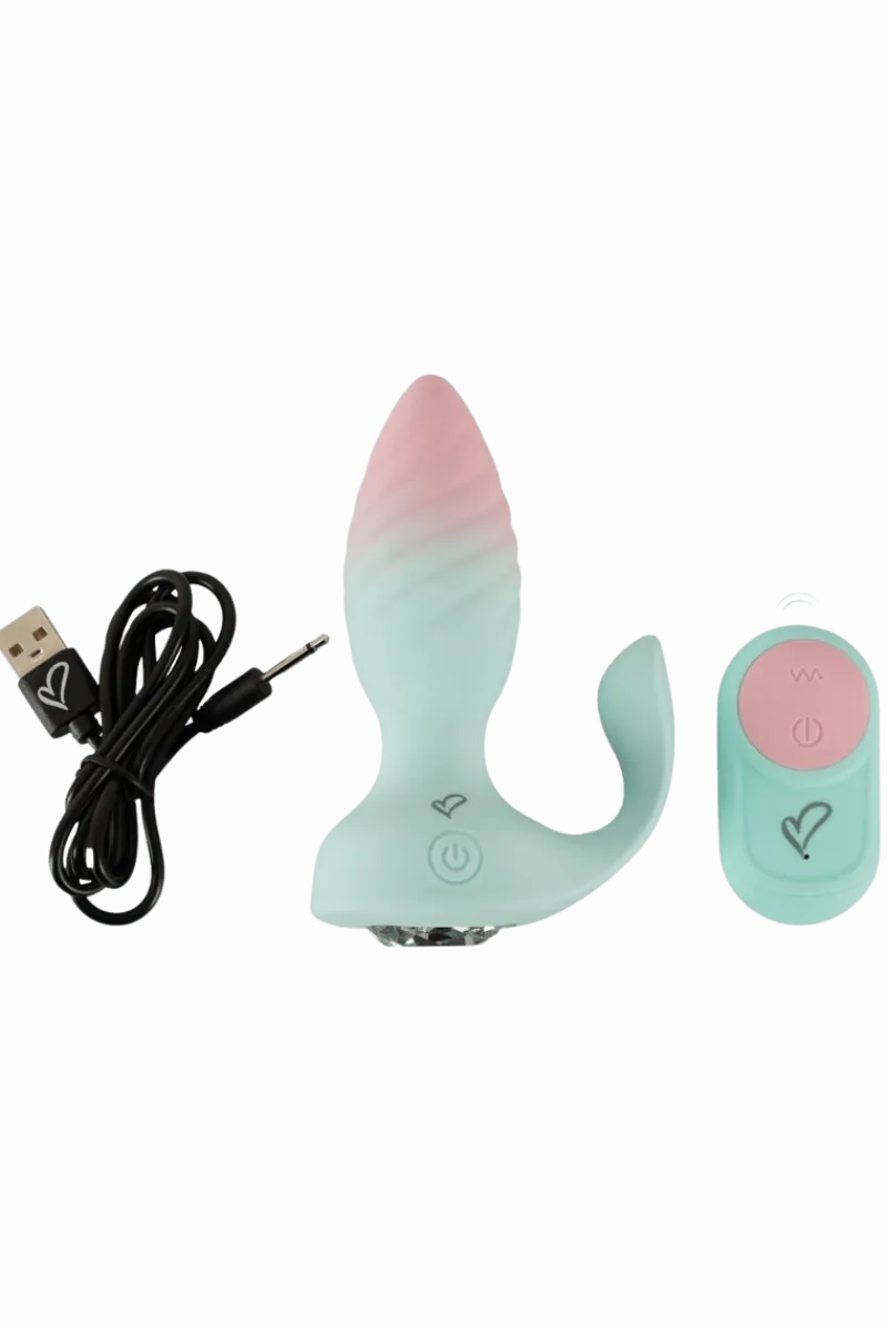 Beau Coeur Analtoys|Analplugs & Ketten * Vibro-Analplug pastell mit Fernbedienung