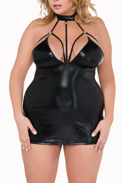 Andalea Negligee & Babydoll|Kinky * Wetlook Neckholder Chemise Plus Size